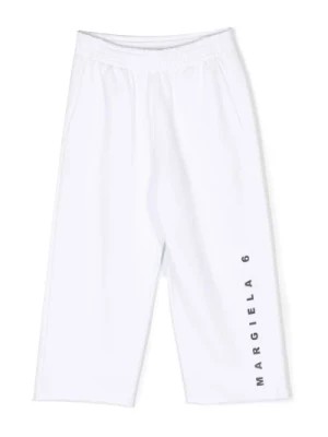 Zdjęcie produktu Białe spodnie dresowe dla dzieci z logo MM6 Maison Margiela