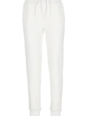 Zdjęcie produktu Białe Spodnie Dresowe z Troczkami i Kieszeniami K-Way