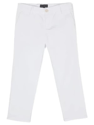 Zdjęcie produktu Białe Spodnie Dziecięce Armani Emporio Armani EA7