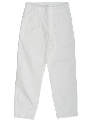 Zdjęcie produktu Białe spodnie z efektem aksamitu Manila Grace