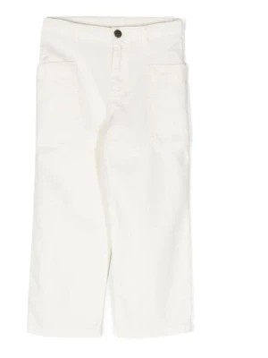 Zdjęcie produktu Białe Spodnie z Prostą Nogawką z Kanwy Bonpoint