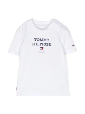 Zdjęcie produktu Białe T-shirty i Pola z Logo Tommy Hilfiger