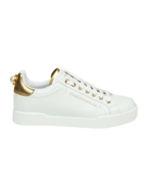 Zdjęcie produktu Białe Złote Portofino Sneakers Kobiety Dolce & Gabbana