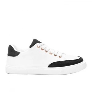 Zdjęcie produktu Biało czarne sneakersy Brighton białe Inna marka