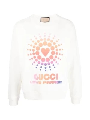 Zdjęcie produktu Biały Love Parade Heart Sun Sweter Gucci