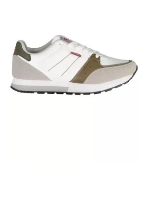 Zdjęcie produktu Biały Poliestrowy Sneaker z Kontrastującymi Szczegółami Carrera