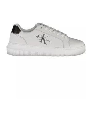 Zdjęcie produktu Biały Sneaker z Poliestru z Kontrastującymi Szczegółami Calvin Klein