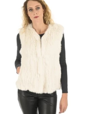 Zdjęcie produktu Biały sweter z króliczej skóry La Canadienne