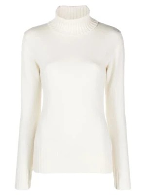 Zdjęcie produktu Biały Sweter z Wysokim Kołnierzem Malo