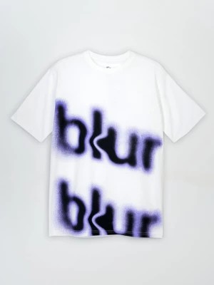 Zdjęcie produktu Biały t-shirt z kolorowym nadrukiem z przodu