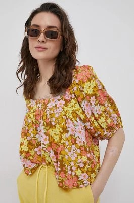Zdjęcie produktu Billabong bluzka damska kolor żółty w kwiaty