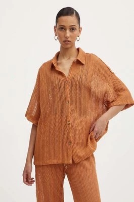 Zdjęcie produktu Billabong koszula LARGO damska kolor pomarańczowy relaxed z kołnierzykiem klasycznym ABJX600225