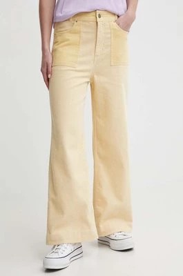 Zdjęcie produktu Billabong spodnie sztruksowe Since 73 kolor żółty proste high waist UBJNP00183