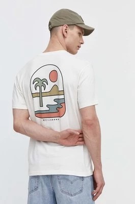 Zdjęcie produktu Billabong t-shirt bawełniany Adventure Division męski kolor beżowy z nadrukiem ABYZT02302