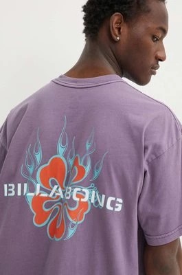 Zdjęcie produktu Billabong t-shirt bawełniany Paradise męski kolor fioletowy z nadrukiem ABYZT02309
