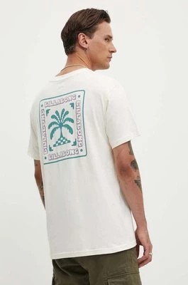 Zdjęcie produktu Billabong t-shirt bawełniany TROPPO męski kolor beżowy z nadrukiem ABYZT02400