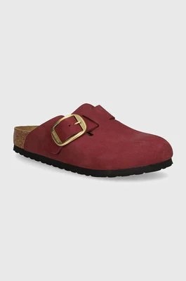 Zdjęcie produktu Birkenstock klapki nubukowe Boston Big Buckle kolor różowy 1028058