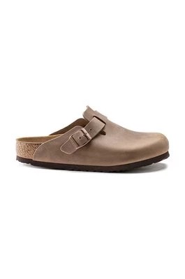 Zdjęcie produktu Birkenstock klapki nubukowe Boston kolor brązowy 960811