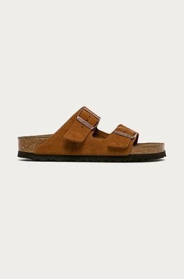 Zdjęcie produktu Birkenstock klapki zamszowe Arizona SFB damskie kolor brązowy 1009527