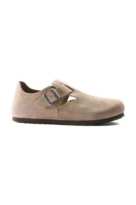 Zdjęcie produktu Birkenstock półbuty zamszowe London kolor beżowy 1010504