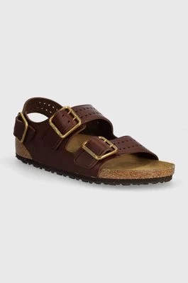 Zdjęcie produktu Birkenstock sandały skórzane Milano Bold Gap męskie kolor brązowy 1023595