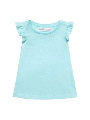 Zdjęcie produktu Błękitna bluzka bawełniana dziewczęca z falbankami Minoti