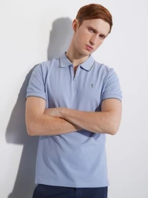 Zdjęcie produktu Błękitna koszulka polo z logo OCHNIK