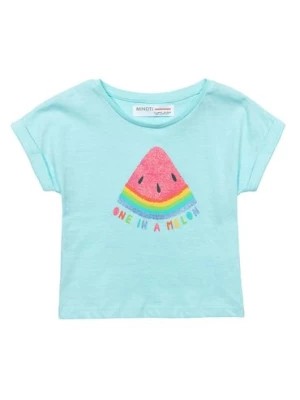 Zdjęcie produktu Błękitny t-shirt bawełniany niemowlęcy z arbuzem Minoti
