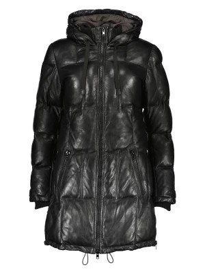 Zdjęcie produktu BLUE MONKEY Skórzany płaszcz "Coaty" w kolorze czarnym rozmiar: 3XL