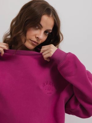Zdjęcie produktu Bluza damska o kroju oversize z HAFTEM w kolorze MAGENTA VIOLET - CRAFT Marsala