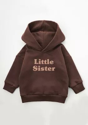 Zdjęcie produktu Bluza dziecięca z kapturem "Little sister" Brown