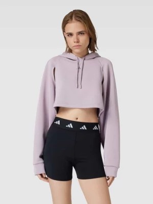 Zdjęcie produktu Bluza krótka z kapturem w jednolitym kolorze Adidas Training