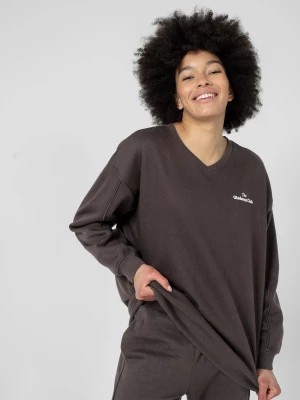 Zdjęcie produktu Bluza oversize nierozpinana bez kaptura damska Outhorn - brązowa