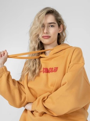 Zdjęcie produktu Bluza oversize nierozpinana z kapturem damska Outhorn - żółta