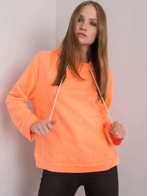 Zdjęcie produktu Bluza z kapturem fluo pomarańczowy casual kaptur rękaw długi troczki Merg