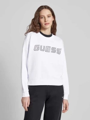 Zdjęcie produktu Bluza z obniżonymi ramionami i nadrukiem z logo Guess Activewear