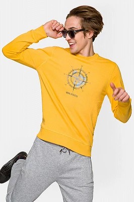 Zdjęcie produktu Bluza Żółta z Bawełną Omar Lancerto