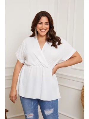 Zdjęcie produktu Plus Size Company Bluzka "Bibaz" w kolorze białym rozmiar: 38