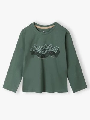 Zdjęcie produktu Bluzka chłopięca bawełniana zielona- MEGA Lincoln & Sharks by 5.10.15.