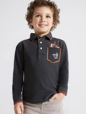 Zdjęcie produktu Bluzka chłopięca z kołnierzykiem - czarna Mayoral