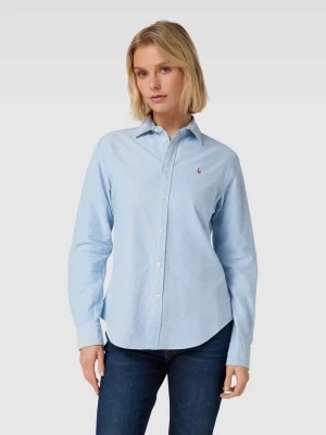 Zdjęcie produktu Bluzka koszulowa z wyhaftowanym logo model ‘Kendal’ Polo Ralph Lauren