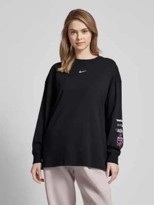 Zdjęcie produktu Bluzka o kroju oversized z długim rękawem i nadrukiem z logo Nike