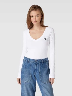 Zdjęcie produktu Bluzka z długim rękawem i naszywką z logo Calvin Klein Jeans