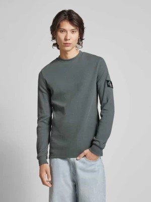 Zdjęcie produktu Bluzka z długim rękawem i prążkowanymi wykończeniami Calvin Klein Jeans