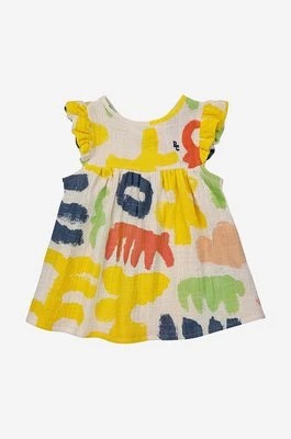 Zdjęcie produktu Bobo Choses sukienka bawełniana niemowlęca kolor żółty mini rozkloszowana