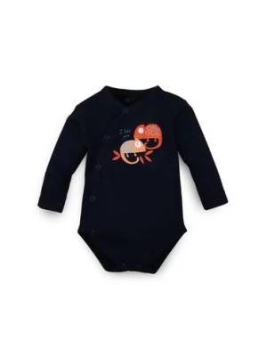 Zdjęcie produktu Body niemowlęce z bawełny organicznej dla chłopca czarne  5T43AW NINI