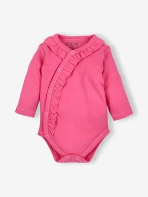 Zdjęcie produktu Body niemowlęce z bawełny organicznej dla dziewczynki - różowe - Nini