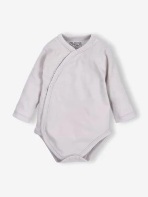 Zdjęcie produktu Body niemowlęce z bawełny organicznej - szare - długi rękaw NINI