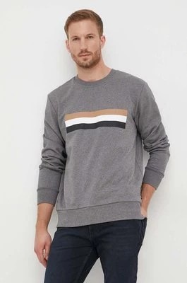 Zdjęcie produktu BOSS bluza bawełniana męska kolor szary z nadrukiem