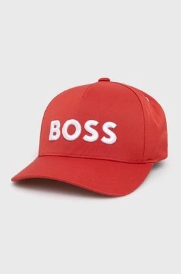 Zdjęcie produktu BOSS czapka kolor czerwony z aplikacją